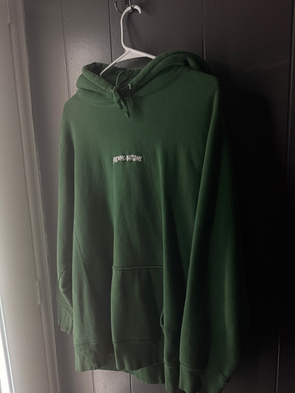 FA Deep Green Pullover Hoodie with Embroidered Logo